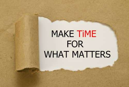 Make Time For What matters banner