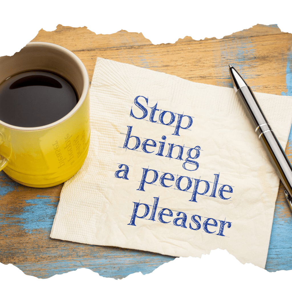 stop being a people pleaser graphic